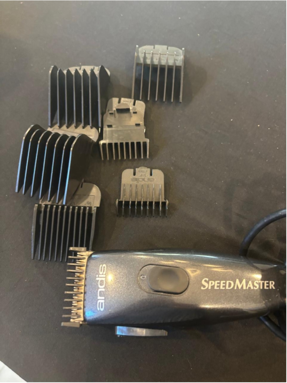 Andis SpeedMaster Corded Hair Clipper Tested Working w 6 Combs #S50